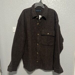 Abercrombie & Fitch Brown Lightweight Shirt Jacket